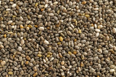 Organik doku. Chia tohumu. Sağlıklı kahvaltı, vitamin atıştırmalık, diyet ve sağlıklı beslenme konsepti. Sağlıklı Superfood.