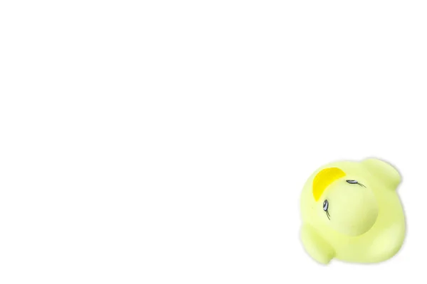 Жовта качка. Гумова іграшка ізольована на білому тлі . — стокове фото