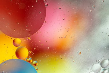 Soyut makro oksijen molekülleri. Mikro uzay arka planı. Kavram: kozmik desen.