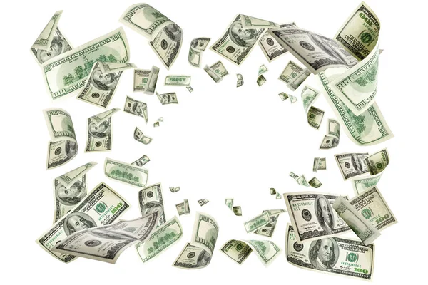 Money falling. American money. Washington american cash, usd bac — Stock Photo, Image