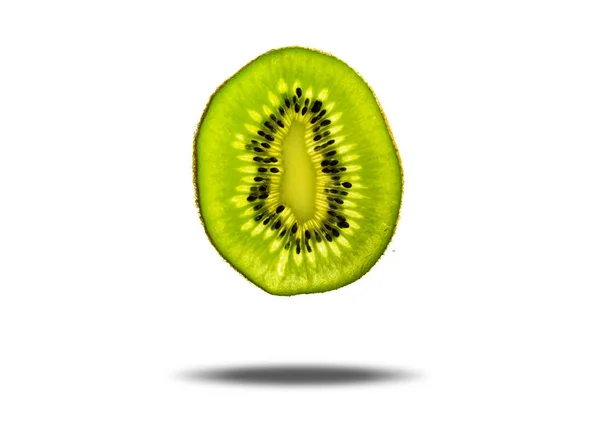 Kiwi isolated. Juicy green kiwifruit. Organic fresh fruit. — Stock Photo, Image