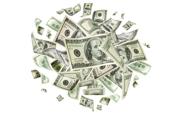 Amerikai dollárost. Washington-amerikai készpénz. Csökkenő USD pénz-visszafizetési — Stock Fotó