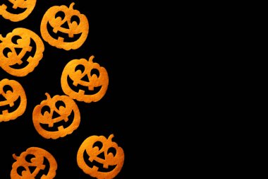 Cadılar Bayramı geçmişi. Kabak korkunç turuncu dekorasyon izole o