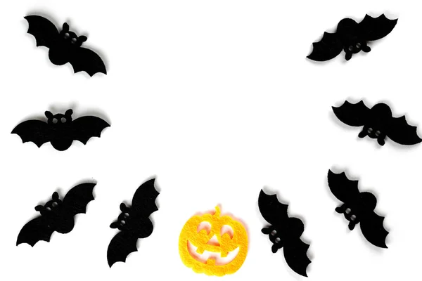 Des icônes d'Halloween. décoration de citrouille effrayant isolé sur le dos blanc — Photo