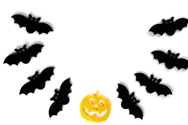 Halloween icons. scary pumpkin decoration isolated on white back — Stock Photo, Image