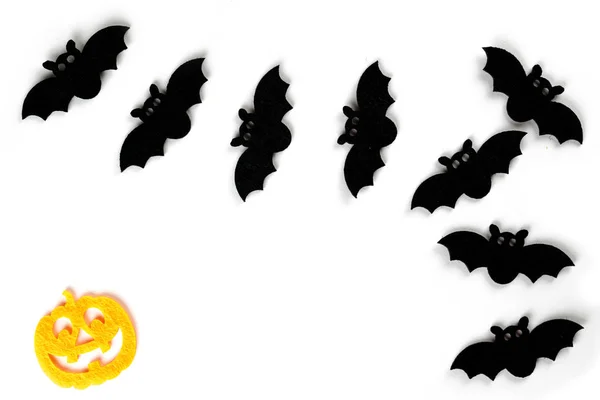 Iconos de Halloween. decoración de calabaza miedo aislado en la espalda blanca —  Fotos de Stock