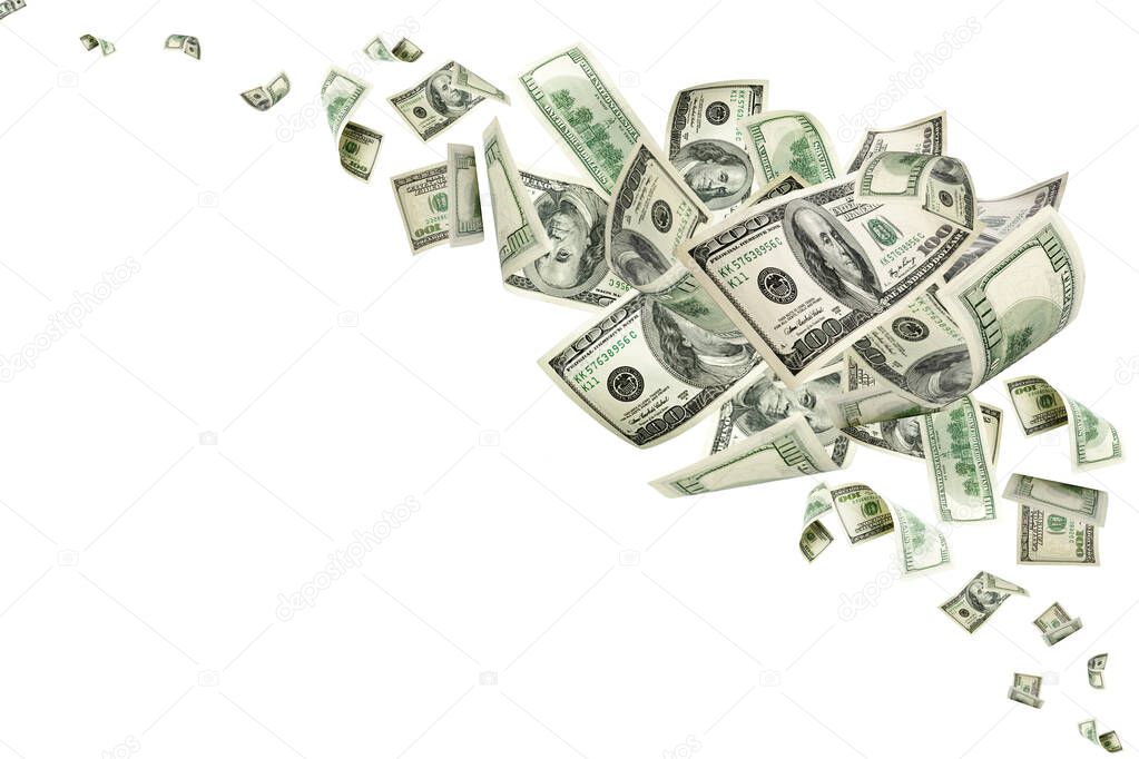 Dollar sign. American money. Cash background, us bill. Money fal