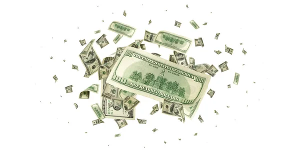Dolar işareti. Amerikan parası. Nakit arka plan, biz fatura. Düşen para. — Stok fotoğraf