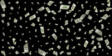 Bir dolarlık banknot. Washington Amerikan parası. Kara para geçmişi. Para düşüyor.