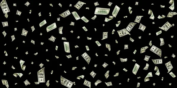 Billete Dólar Dinero Americano Washington Usd Dinero Fondo Negro Dinero — Foto de Stock