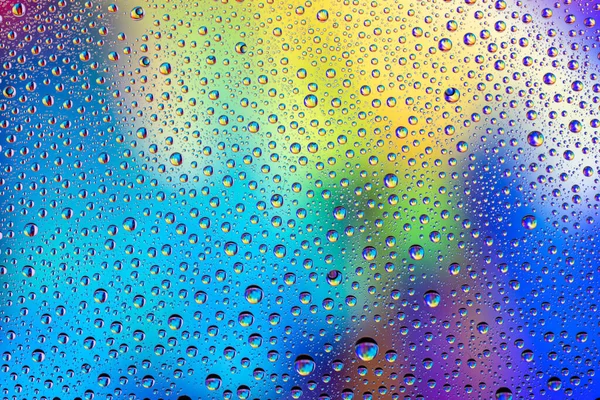 Gotas Agua Vidrio Ventana Textura Lluvia Fondo Patrón Húmedo — Foto de Stock