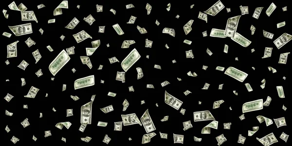 Pengar Stapeln Hundra Dollar Amerika Fallande Pengar Isolerade Oss Proposition — Stockfoto