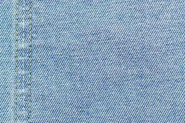 Jeans的背景蓝色斜纹斜纹棉织物的花纹紧密相连 蓝宝石布面料质地 带有复印空间 用于老式背景或墙纸 — 图库照片