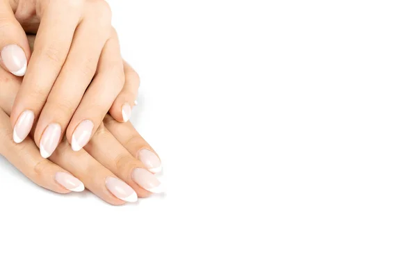 Mano Delle Dita Unghie Manicure Bellezza Cura Della Mano Femminile — Foto Stock