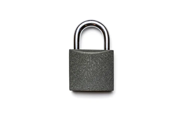 Padlock Isolated White Background Metal Lock Pad Key Security Concept — Stock Photo, Image