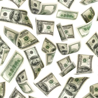 Beyazda izole edilmiş kusursuz para kalıbı. Amerikan parası. Washington Amerikan parası, Amerikan geçmişi.