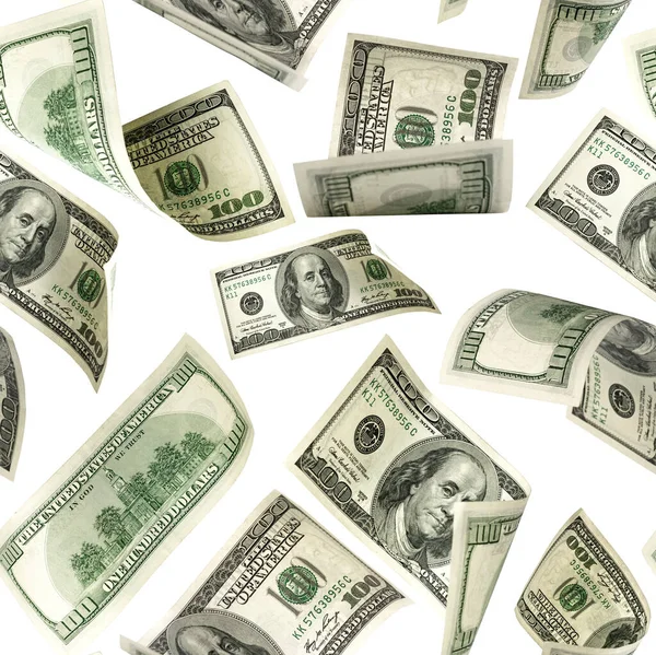 Money seamless pattern isolated on white. American money. Washington American cash, usd background. — Stock Photo, Image