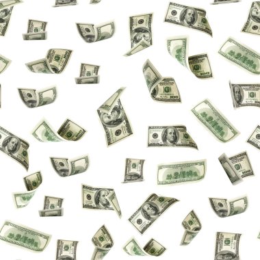 Kusursuz para kalıbı. Bir dolarlık banknot. Washington Amerikan parası. Kullanıcı parası beyaz arkaplanda izole edildi