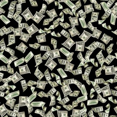 Siyahta izole edilmiş kusursuz para kalıbı. Amerikan parası. Washington Amerikan parası, Amerikan geçmişi.