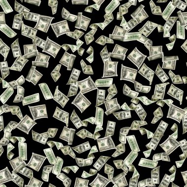 Kusursuz para geçmişi. Bir dolarlık banknot. Washington Amerikan parası. Kullanıcı parası siyah arkaplanda izole edildi