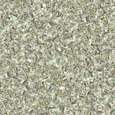 100 dolarlık banknot. Düşen para beyaz arka planda izole edilmiş. Amerikan parası.