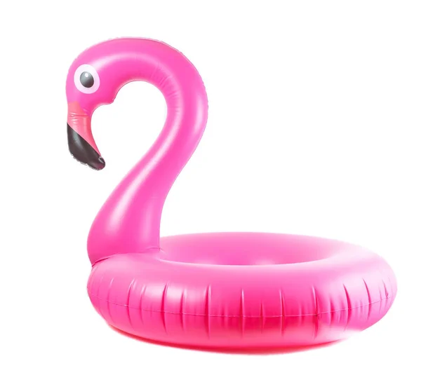 Diversión Verano Aislado Flamingo Inflable Piscina Rosa Para Playa Verano — Foto de Stock