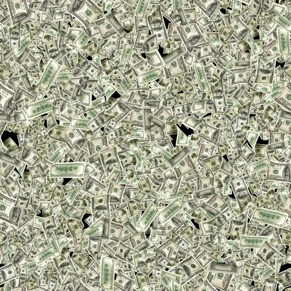 Seamless money background. Dollar bill. Washington American cash. Usd money isolated on black background