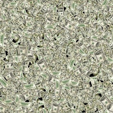 Kusursuz para geçmişi. Bir dolarlık banknot. Washington Amerikan parası. Kullanıcı parası siyah arkaplanda izole edildi