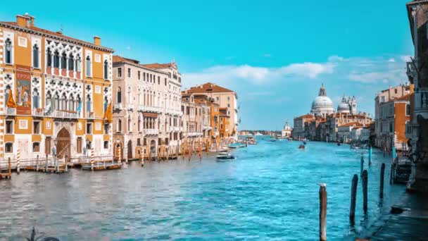 Wenecja Włochy Wielki Kanał Dla Gondoli Podróży Europie Stara Włoska — Wideo stockowe