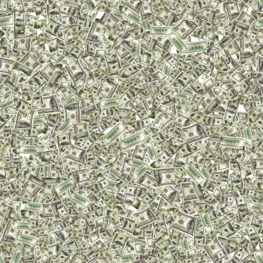 100 dolarlık banknot. Düşen para beyaz arka planda izole edilmiş. Amerikan parası