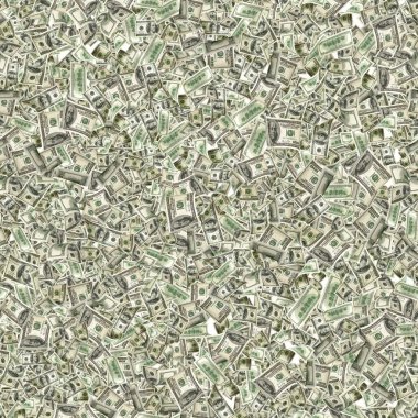 Kusursuz 100 Para yığını. Amerika 'nın yüz doları. Düşen para izole edilmiş, faturalar beyaz arka plan