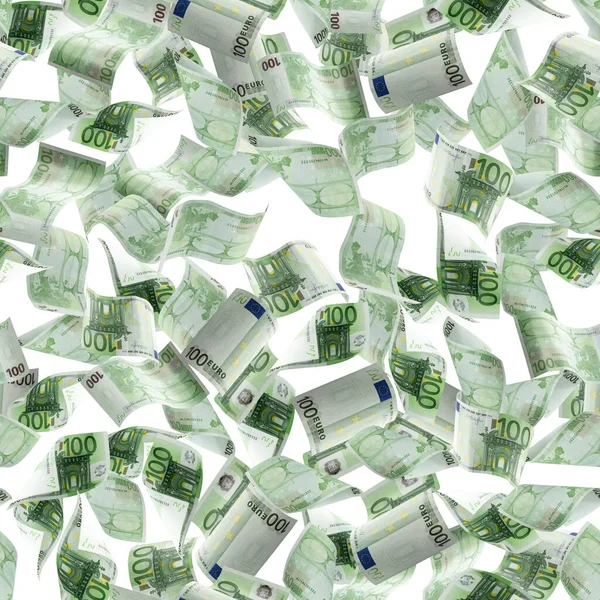 Das Zählen Der Euro Banknoten Fällt Vereinzelt Geld Bargeld Nahtlose — Stockfoto