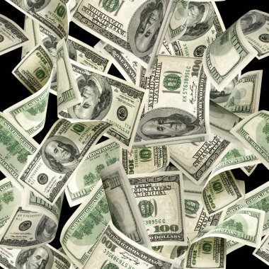 Siyahta izole edilmiş kusursuz para kalıbı. Amerikan parası. Washington Amerikan parası, Amerikan geçmişi.