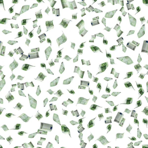 Money Falling Seamless Pattern Banknote Falling Isolated Textures White Background — Stock Photo, Image