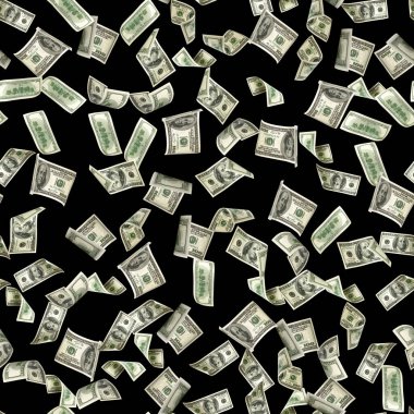 Siyahta izole edilmiş kusursuz para kalıbı. Amerikan parası. Washington Amerikan parası, Amerikan geçmişi..