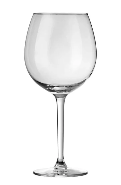 Vidrio Vacío Para Vino Aislado Sobre Fondo Blanco Con Camino — Foto de Stock