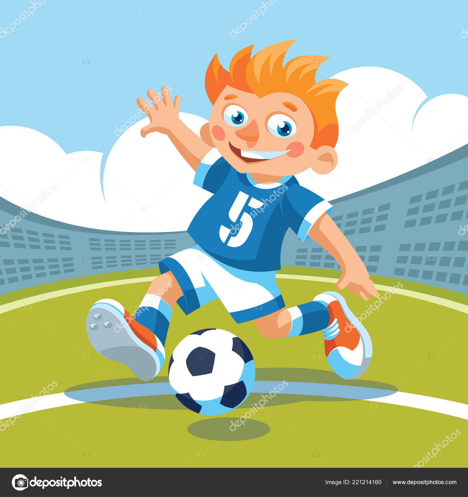 Menino de desenho animado jogando futebol, futebol, jogador de futebol,  menino dos desenhos animados png