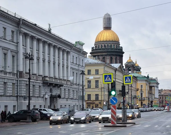 Rusia San Petersburgo Vista Catedral San Isaac Día Invierno —  Fotos de Stock