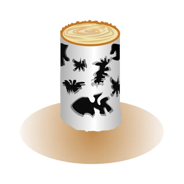 Huş ağacı güdük sawed gövde ve huş çekirdek