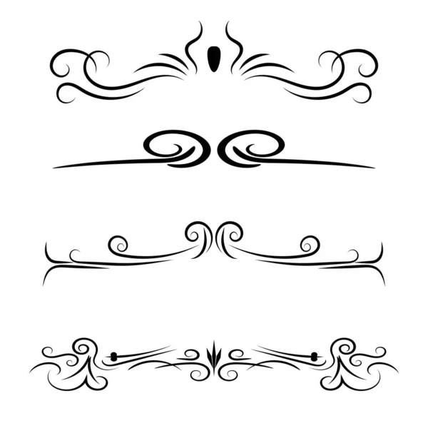 El çizilmiş dekoratif bölücüler ve kenarlıklar vektör seti.