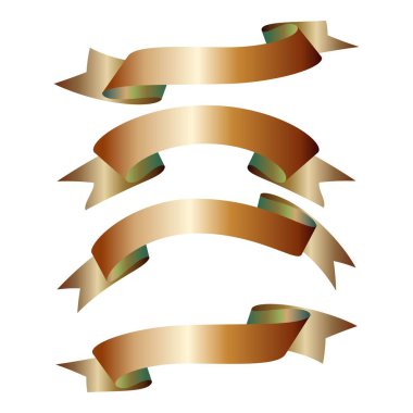 Moda Gerçekçi Altın Vektör Kurdeleleri Set, afiş, yeşil tonlama ve kavisli çeşitlilik tarzıyla tasarımınız için detaylandırılıyor. Altın sarısı gözlüklü altın kurdeleli poster ve ödüllü proje.