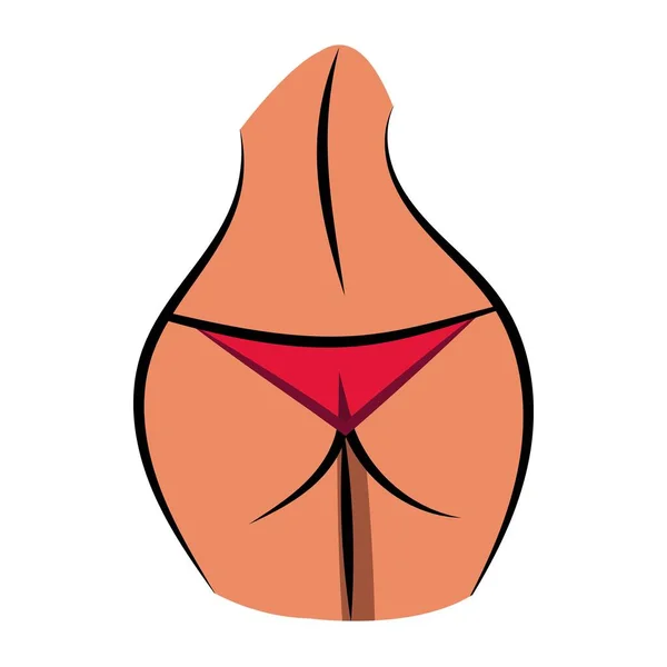 Vector Close Sexy Female Ass Bikini Summer Concept Logo Design Vectorbeelden