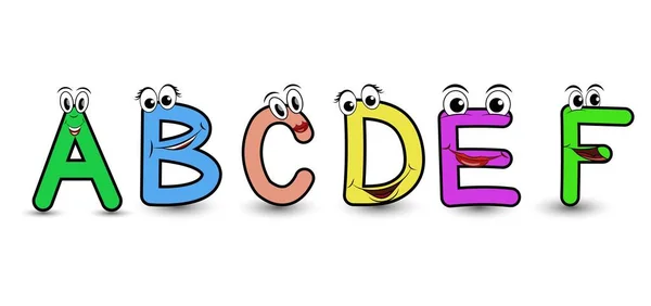 Set Van Vector Alfabet Grappige Cartoon Gestileerde Hand Getekend Lettertype — Stockvector