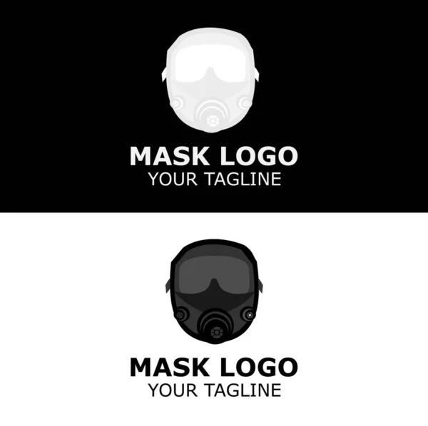 Maske logosu beyaz ve siyah