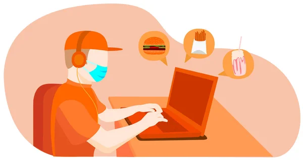 Gıda çağrı merkezinin düz tasarımı