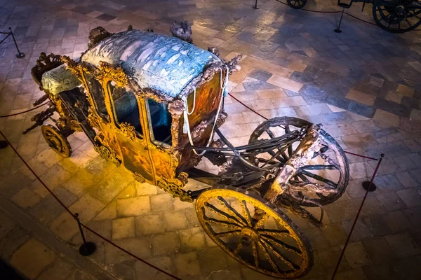 Lissabon Portugal Förbundskapten Museum Lissabon Portugal Utställningar Antika Vagnar — Stockfoto
