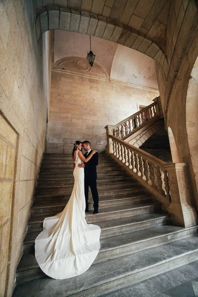 Güzel Romantik Çift Alhambra Bir Düğünde Alhambra Düğün Töreni — Stok fotoğraf