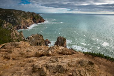 Panoramik ısmarlayarak Cape Cabo da Roca.