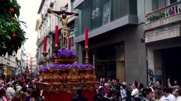 Granada Spagna Aprile 2019 Processione Della Settimana Santa Granada Pasqua — Video Stock