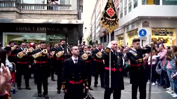 Granada Espanha Abril 2019 Procissão Semana Santa Granada Páscoa Andaluzia — Vídeo de Stock